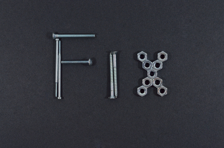 Word formed with tools and accessories