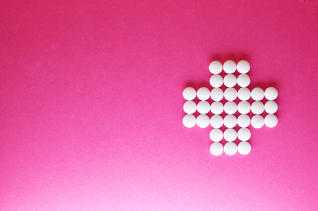 Shape formed with pillsの写真素材