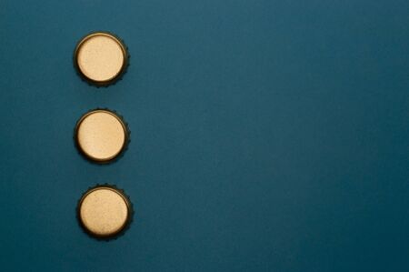 Template of metallic bottle cap for beverage industry projects or food and drink topics.の写真素材