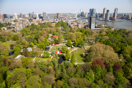 View of Rotterdam from the towerの写真素材