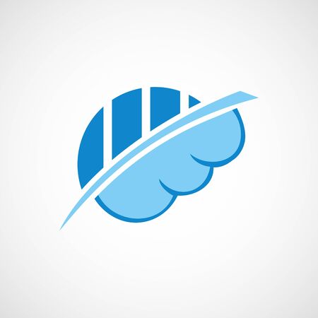 cloud graph businessのイラスト素材