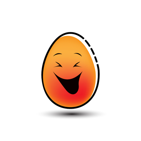 Happy egg mascot cartoon vector imageのイラスト素材
