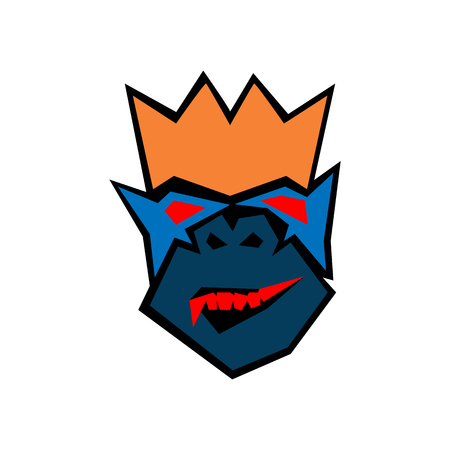 head monkey vector imageのイラスト素材