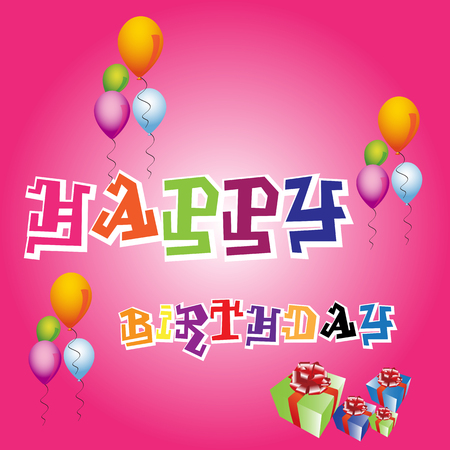 happy birthday vector imageのイラスト素材