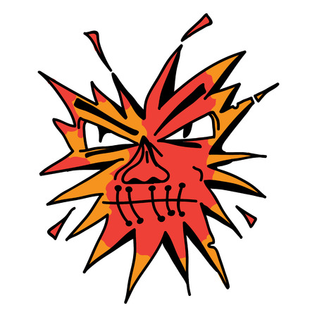 vector illustration of face clownのイラスト素材