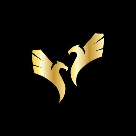 Flying Eagle Bird Wings abstract Logo vectorのイラスト素材