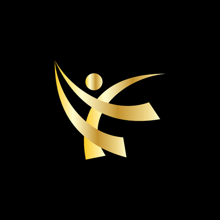 happy people sport logoのイラスト素材