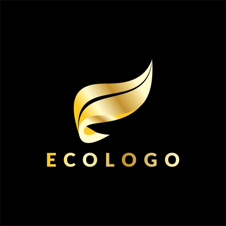 gold leaf business logoのイラスト素材