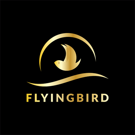 flying bird business logoのイラスト素材