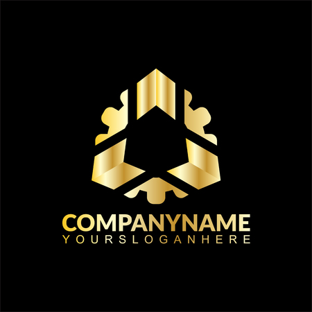 abstract triangle business logoのイラスト素材