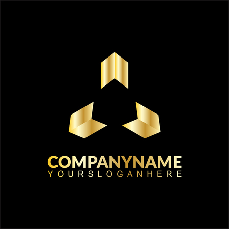 abstract triangle business logoのイラスト素材