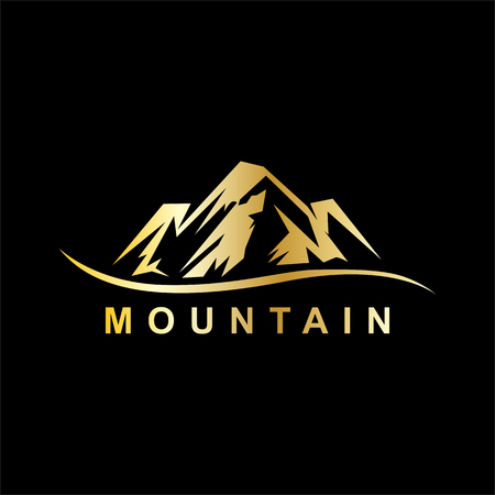 summer holiday on mountain business logoのイラスト素材