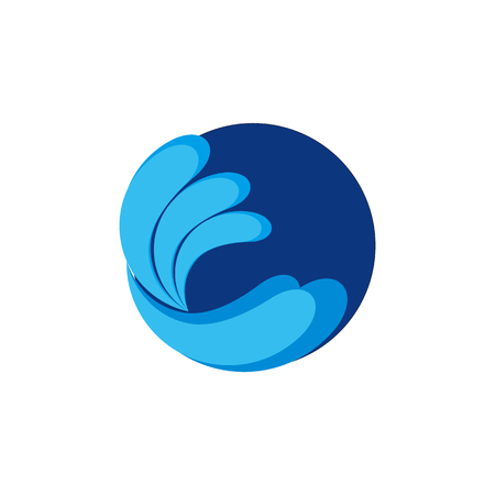 wave business logo for summer,holiday and travelingのイラスト素材