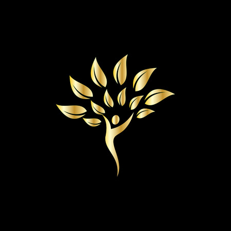 nature leaf for people business logoのイラスト素材