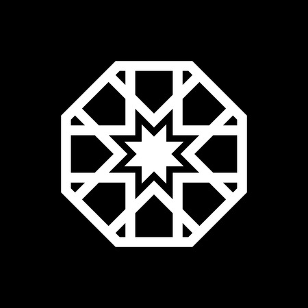 Geometric circular ornamental arabic symbol vectorのイラスト素材