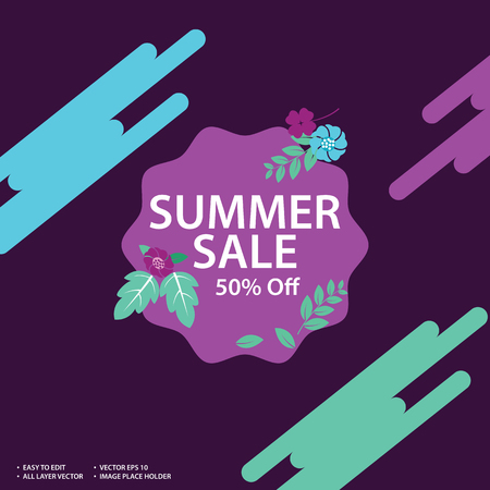 summer sale vector background for business designのイラスト素材
