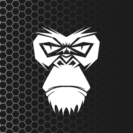 gorilla head vector logo for sport symbolのイラスト素材