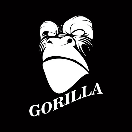 sport business logo,gorilla head vector designのイラスト素材