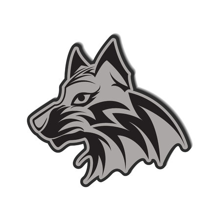 sport logo,wolf head vector designのイラスト素材