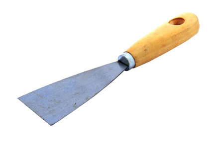 Wallpaper scraper with wood handleの写真素材