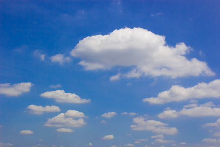 blue sky background with cloudsの写真素材