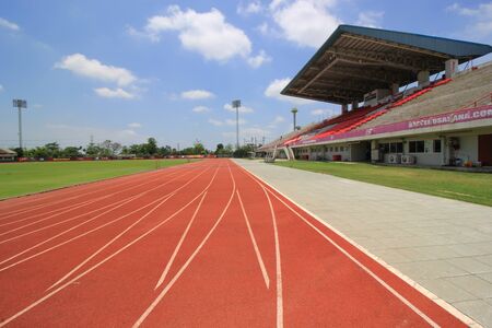Running track in stadium
