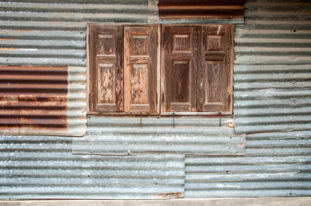 Old wooden windowsの写真素材