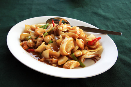 squid fried with chili paste