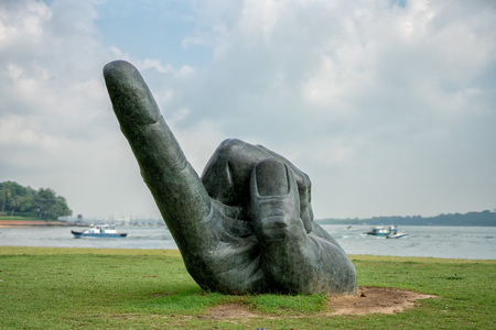 Sculpture in Changi Beach park.のeditorial素材