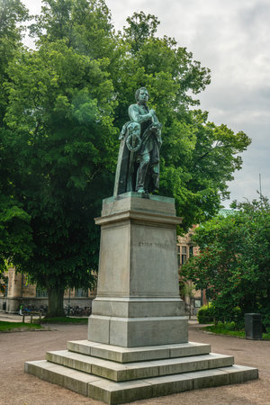 Lund, Sweden - June 9, 2022: Esaias TegnÃ©r (13 November 1782 â 2 November 1846) was a Swedish writer, professor of the Greek language, and bishop.のeditorial素材
