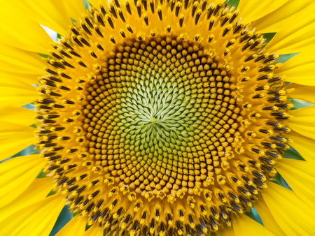 The sunflower looks like a big bloom.の写真素材