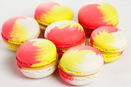 multicolor macaroonsの写真素材