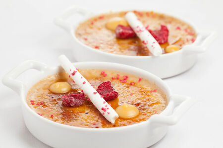 cakes on dish & white backgroundの写真素材