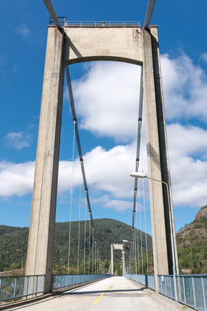 Suspension bridge, front viewの写真素材