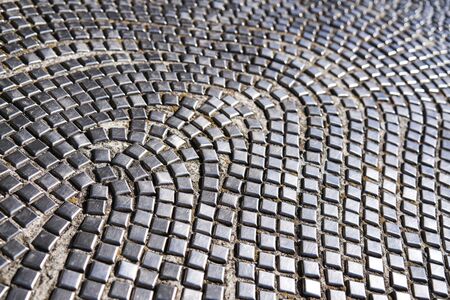 Abstract metal tile mosaic backgroundの写真素材