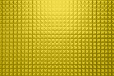 Yellow acoustic foam panel backgroundの写真素材