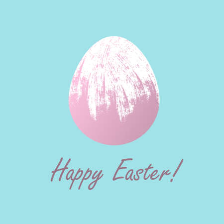Happy Easter card. Easter egg abstract with congratulation text. vector illustration.のイラスト素材