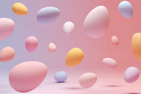 Design for cosmetics or product stand, Easter advertising saleの写真素材