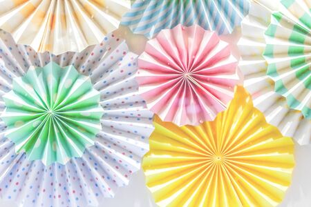 Colorful paper folding abstract pattern for background