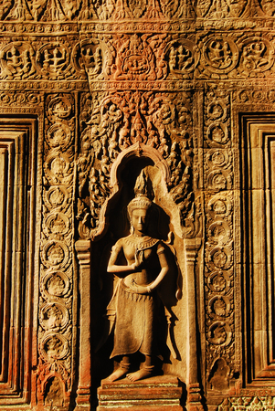 Ta Prohm is the modern name of the temple at Angkor, Siem Reap Province, Cambodia, built in the Bayon style largely in the late 12th and early 13th centuries and originally called Rajaviharの写真素材
