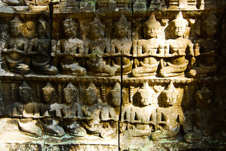 Ta Prohm is the modern name of the temple at Angkor, Siem Reap Province, Cambodia, built in the Bayon style largely in the late 12th and early 13th centuries and originally called Rajaviharの写真素材
