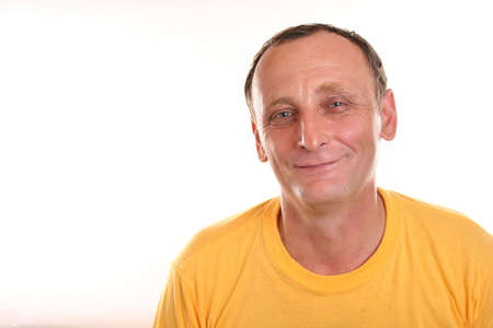 happy senior isolatedの写真素材