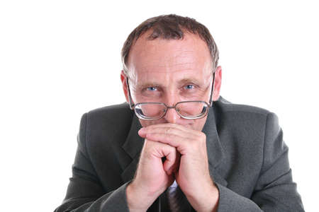 thinking seniorの写真素材