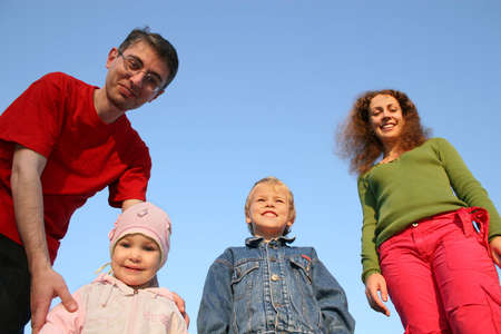 family of four from down