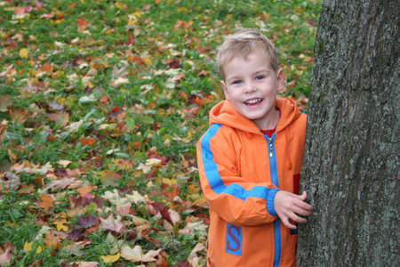 autumn childの写真素材