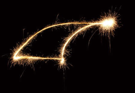 christmas hat sparklerの写真素材