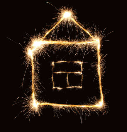 sparkler houseの写真素材