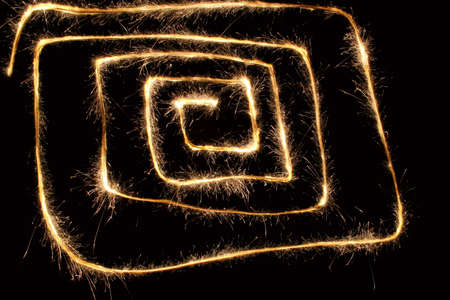 sparkler spiral squareの写真素材