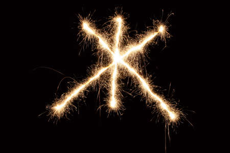 sparkler snowflakeの写真素材