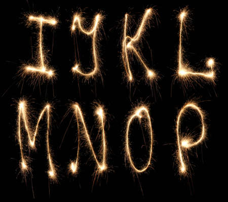 alphabet sparkler (see other letters in my portfolio)の写真素材